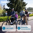 Kinderzitje achter Qibbel Junior 6+  -  MIK HD - met voetsteun en beschermplaat - Graniet Grijs