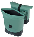 Dubbele fietstas Basil Cove 28-32L 14 x 29 x 36 cm - groen/zwart