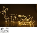 Rendier met Arreslee - LED Slangverlichting