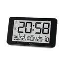 Hama Digitale DCF Wandklok Cuba + Thermometer en Hygrometer Zwart