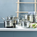 BK Twist Pannenset 5-delig RVS/Glas