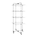 Metaltex Aliseo Droogtoren 40 m Drooglijn 4 Etages 76x68x189 cm Zilver/Zwart