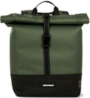 Gerecyclede dubbele fietstas Urban Proof Rolltop 38 liter 30 x 15 x 42 cm - groen