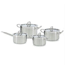 BK Precision Pannenset 4-delig RVS/Glas/Zilver