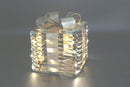 Countryfield Kerstkado LED Bling M glitter 20x20x23cm - goud
