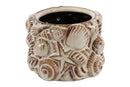 Countryfield Bloempot Schelpen S l.bruin 11,5x11,5x7,5cm