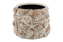 Countryfield Bloempot Schelpen M l.bruin 16,5x16,5x11,5cm
