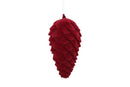 Countryfield Dennenappel Flocked Mea M rood  10x10x24cm
