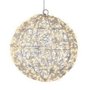 Lumineo Metalen LED Frame Bol 28 cm Zilver