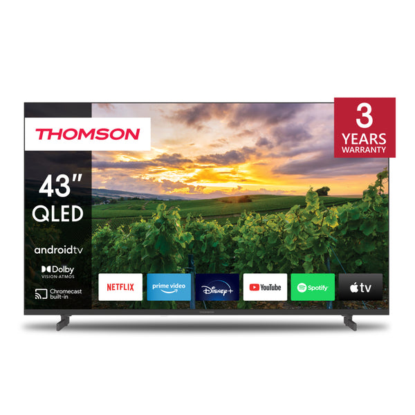 Thomson 43QA2S13 QLED 4K UHD Smart Android TV 43 Inch Zwart