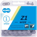 Ketting single speed KMC Z1 Wide EPT 112 schakels - donker zilver