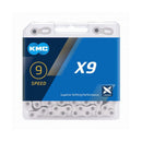 Ketting 9 speed KMC X9 114 schakels - zilver