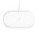 Belkin WIZ008vfWH Draadloos 15W-Laadstation met 2 Laadoppervlakken Wit