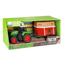 Animal World Frictie Tractor met Trailer