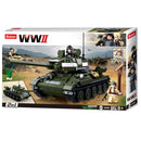Sluban M38-B0689 Building Blocks Wwii Serie T-34\85 Allied Tank 2 In 1