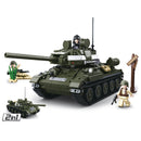 Sluban M38-B0689 Building Blocks Wwii Serie T-34\85 Allied Tank 2 In 1