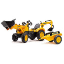 Falk Komatsu Traptractor met Aanhanger + Geluid Geel/Zwart