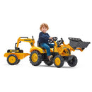 Falk Komatsu Traptractor met Aanhanger + Geluid Geel/Zwart