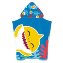 Handdoek Poncho Baby Shark, 55x55cm