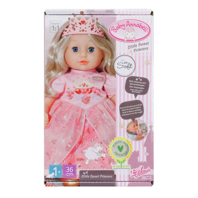 Zapf Creation Baby Annabell Little Sweet Prinsessenpop + Accessoires 36 cm