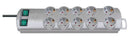 Brennenstuhl  Primera-line 10-Voudige Stekkerdoos Zilver