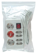 Brennenstuhl BN-1550620417 Stekkerdoos 7-voudig 1.40 M Wit - 3 X Randaarde Stekker / 4 X Euro