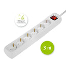 Hama Distribution Panel 6 Sockets With Switch Child-proof 3 M White
