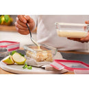 Emsa N1040500 Clip and Close Glazen Vershoudbewaarbakje 0,45L 11.8x6.9 cm Rood