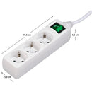 Hama Distribution Panel 3 Sockets With Switch White 1.4 M