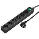 Hama Distribution Panel 6 Sockets With Switch Black 3.0 M