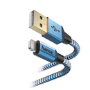 Hama Oplaad-/gegevenskabel Reflective Lightning 1,5 M Blauw
