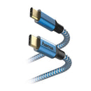 Hama Oplaad-/gegevenskabel Reflective USB Type-C - USB Type-C 1,5 M Blauw