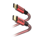 Hama Oplaad-/gegevenskabel Reflective USB Type-C - USB Type-C 1,5 M Rood