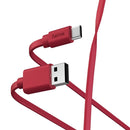 Hama Oplaad-/gegevenskabel Flat USB-A - USB-C 1 M Rood