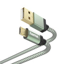 Hama Oplaad-/gegevenskabel Reflective USB-A - Micro-USB 1,5 M Groen