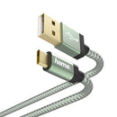 Hama Oplaad-/gegevenskabel Reflective USB-A - USB-C 1,5 M Groen