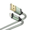 Hama Oplaad-/gegevenskabel Reflective USB-A - Lightning 1,5 M Groen