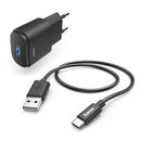 Hama Oplaadset USB-C 12 W Zwart