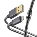 Hama Oplaadkabel Metal USB-A - Lightning 1,5 M Metalen Mantel Antraciet