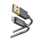Hama Oplaadkabel Metal USB-A - Lightning 1,5 M Metalen Mantel Antraciet