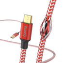 Hama Oplaadkabel Reflective USB-A - Micro-USB 1,5 M Nylon Rood