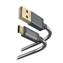 Hama Oplaadkabel Metal USB-A - USB-C 1,5 M Metalen Mantel Antraciet