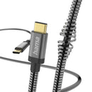 Hama Oplaadkabel Metal USB-C - USB-C 1,5 M Metalen Mantel Antraciet