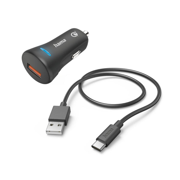 Hama Auto-Snellader met Oplaadkabel USB-C Zwart