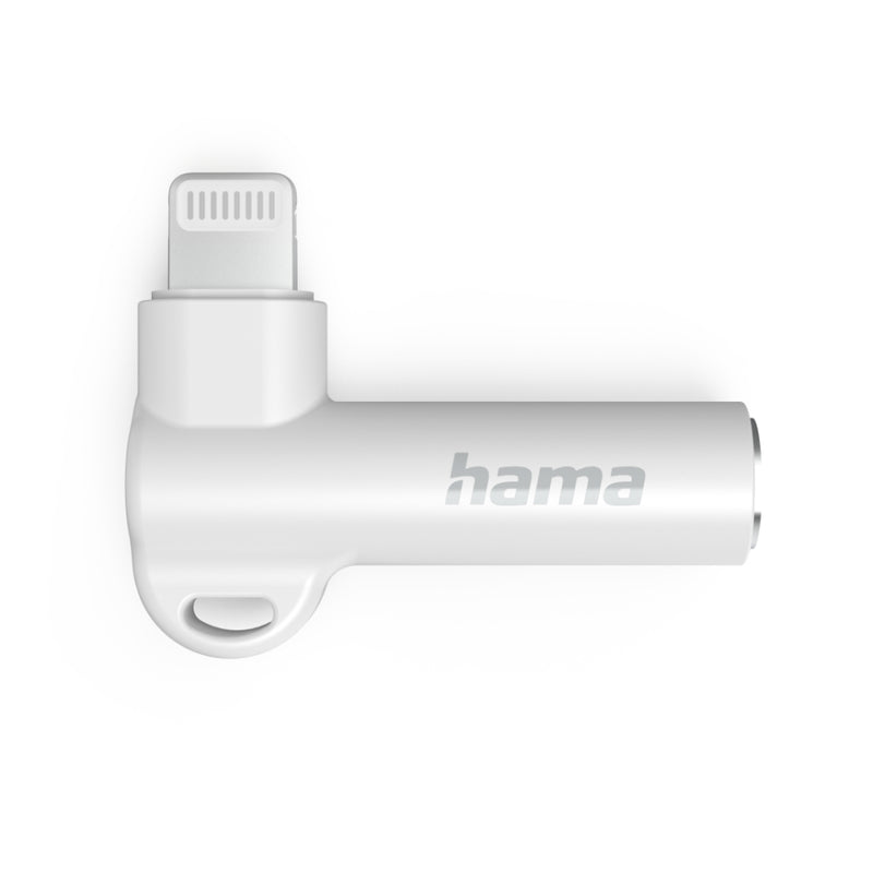 Hama Aux-Adapter 90&deg; Hoekstekker Lightning Wit