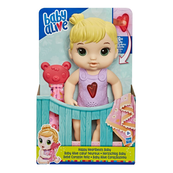 Hasbro Baby Alive Happy Heartbeats Babypop + Licht en Geluid