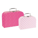 Goki Kinder Kofferset Roze Patronen, 2st.