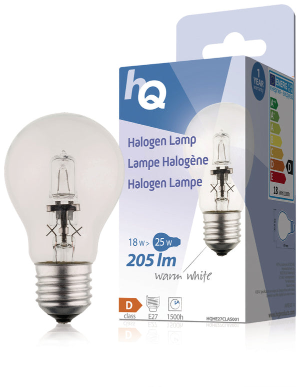 Hq Hqhe27 clas001 Halogeenlamp Classic Gls E27 18 W 205 Lm 2 800 K