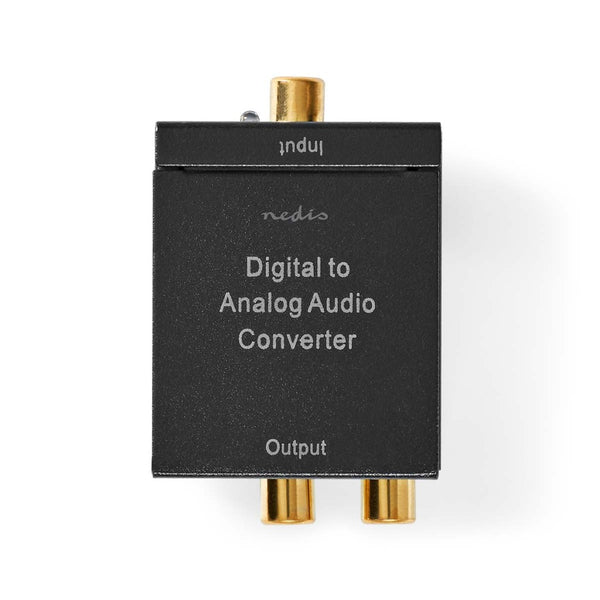Nedis ACON2510BK Digitale Audioconverter 1-weg Input: 1x Digital Rca / 1x Toslink Output: 1x (2x Rc