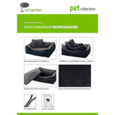 Sun Garden Luxe Hondenmand Lucky + Kussen 100x90x30 cm Antraciet/Grijs